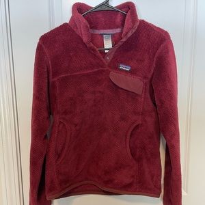 Burgundy Patagonia Pullover with Pockets